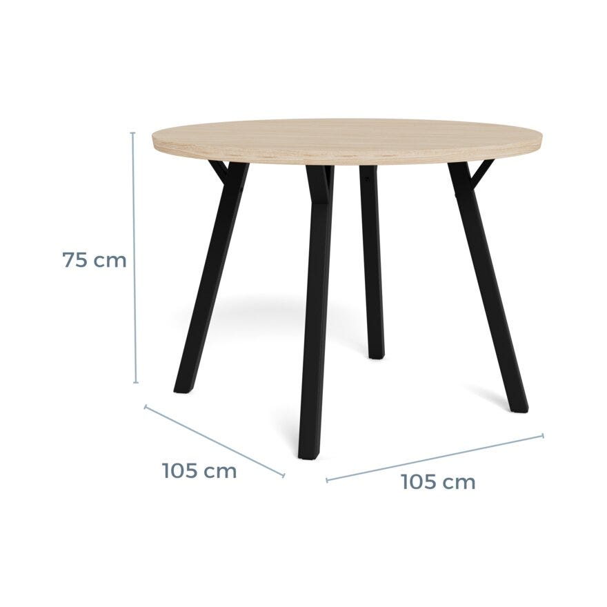 SMOKE Spisebord Ø105 cm i Beige/natur