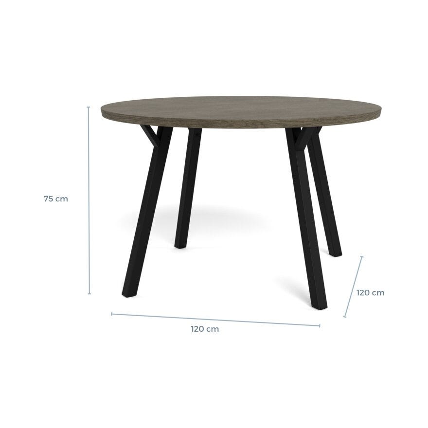 SMOKE Spisebord Ø120 cm i Brun