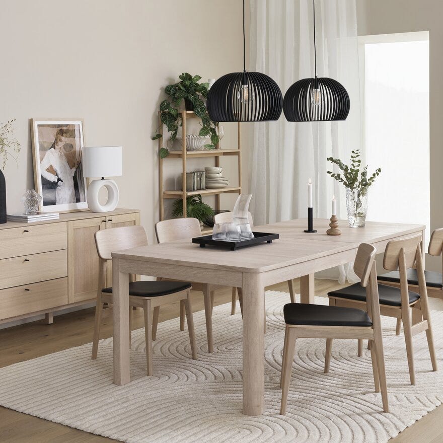 LIVO Spisestol i Beige/natur