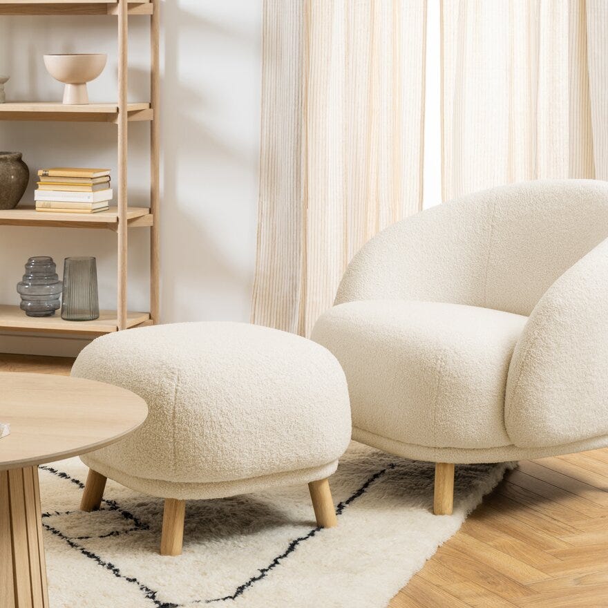 SPRINGVILLE Pall 63x57 cm i Beige/natur