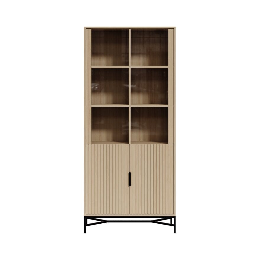 STRYN Vitrineskap 80x40 cm i Beige/natur