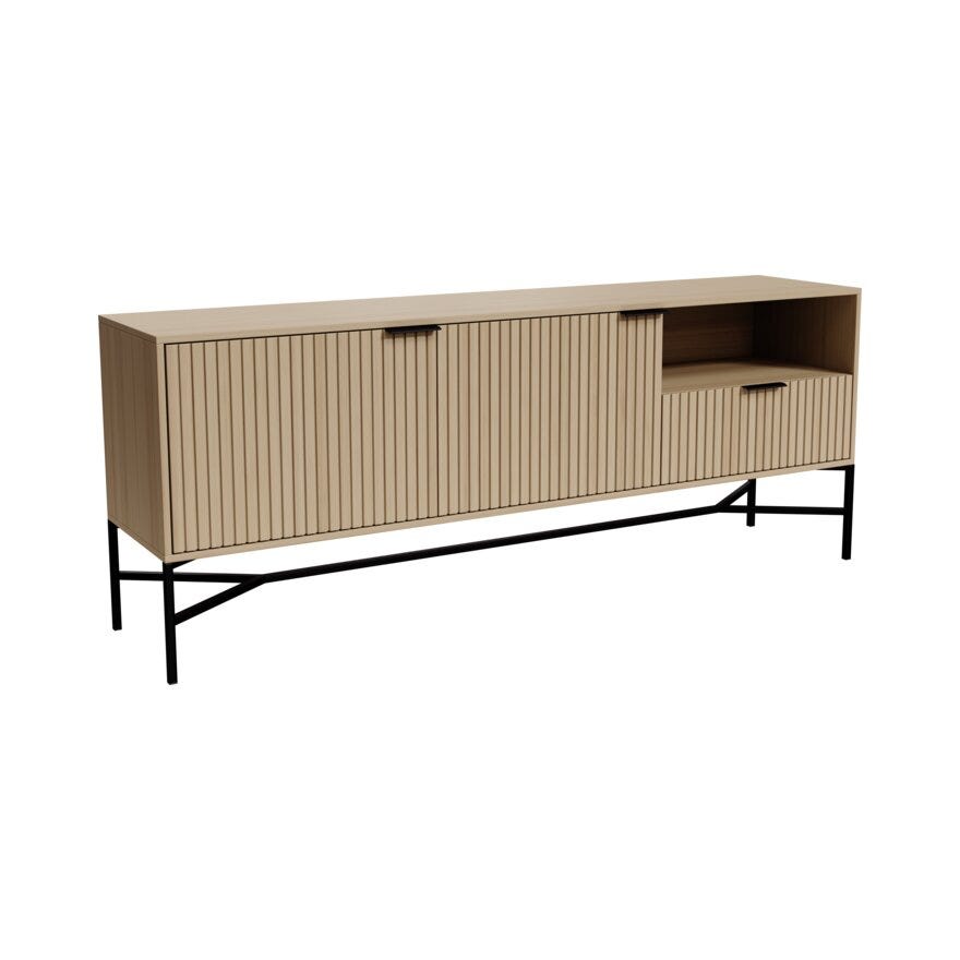 STRYN Skjenk 180x40 cm i Beige/natur