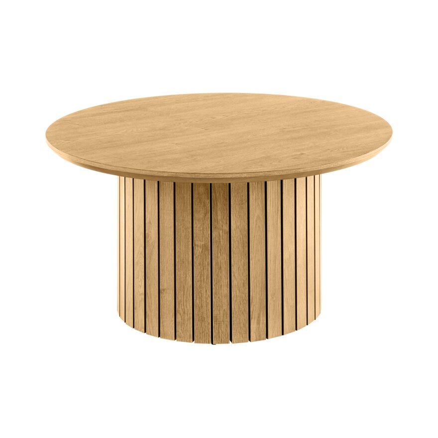 STRYN Sofabord Ø80 cm i Beige/natur