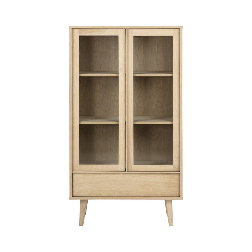 TRONDHEIM Vitrineskap B:85 cm i Beige/natur