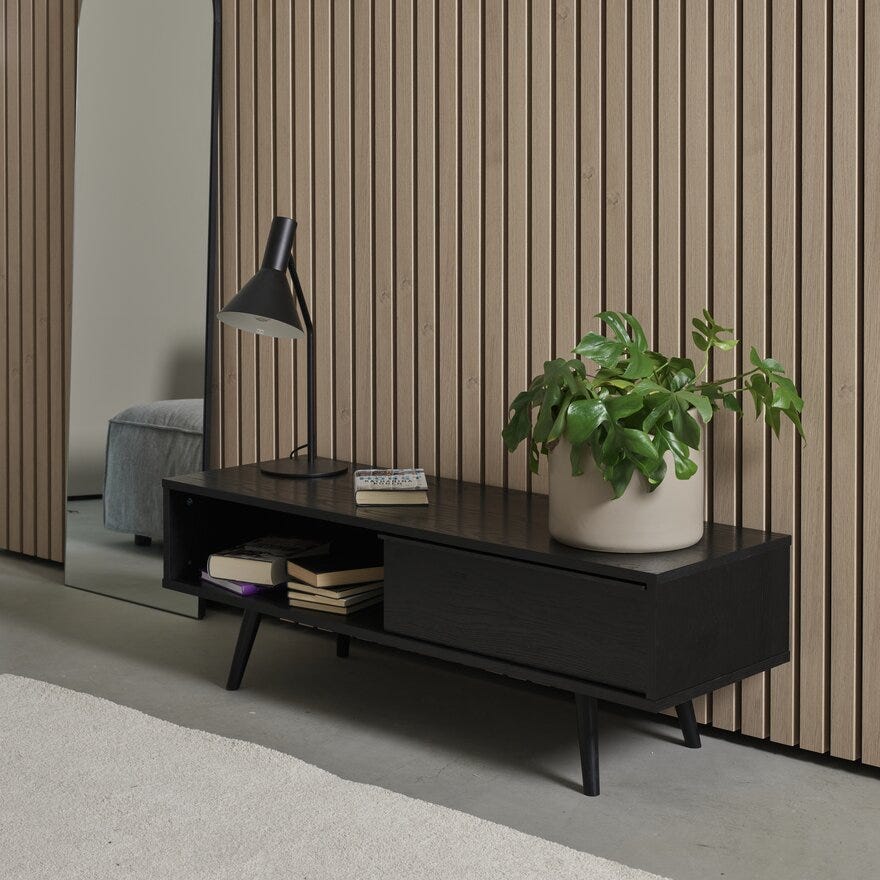 TRONDHEIM TV-benk B:120 cm i Svart