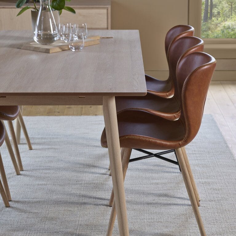 TRONDHEIM Spisebord 90x180 cm i Beige/natur