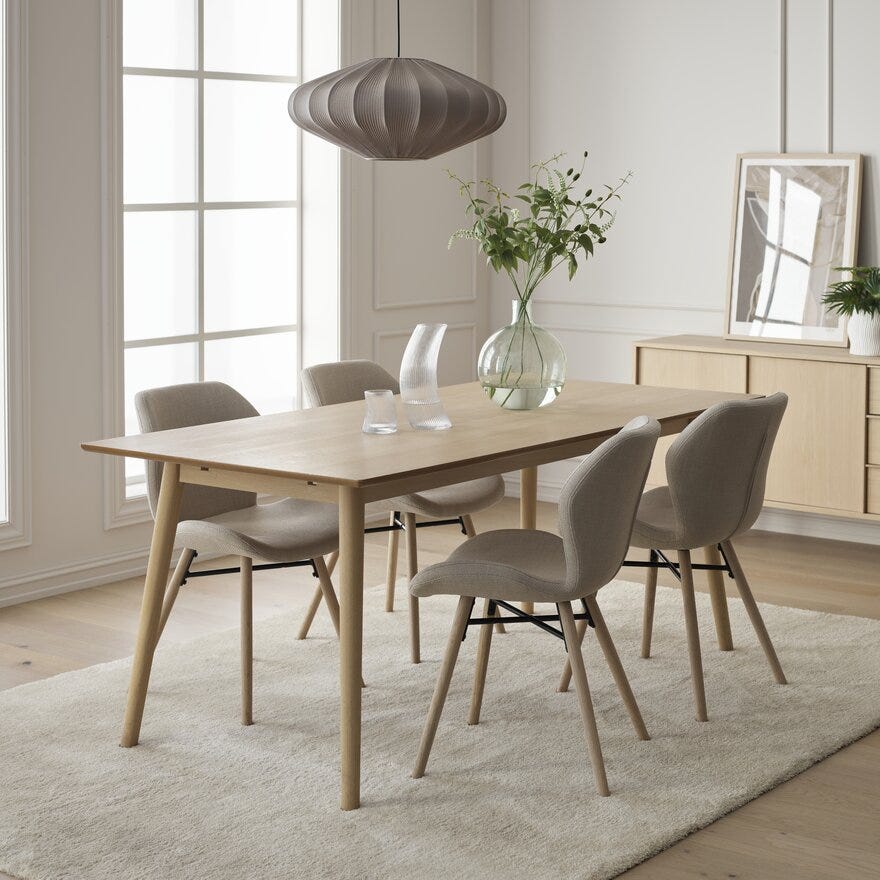 PETRI Spisestol i Beige/natur