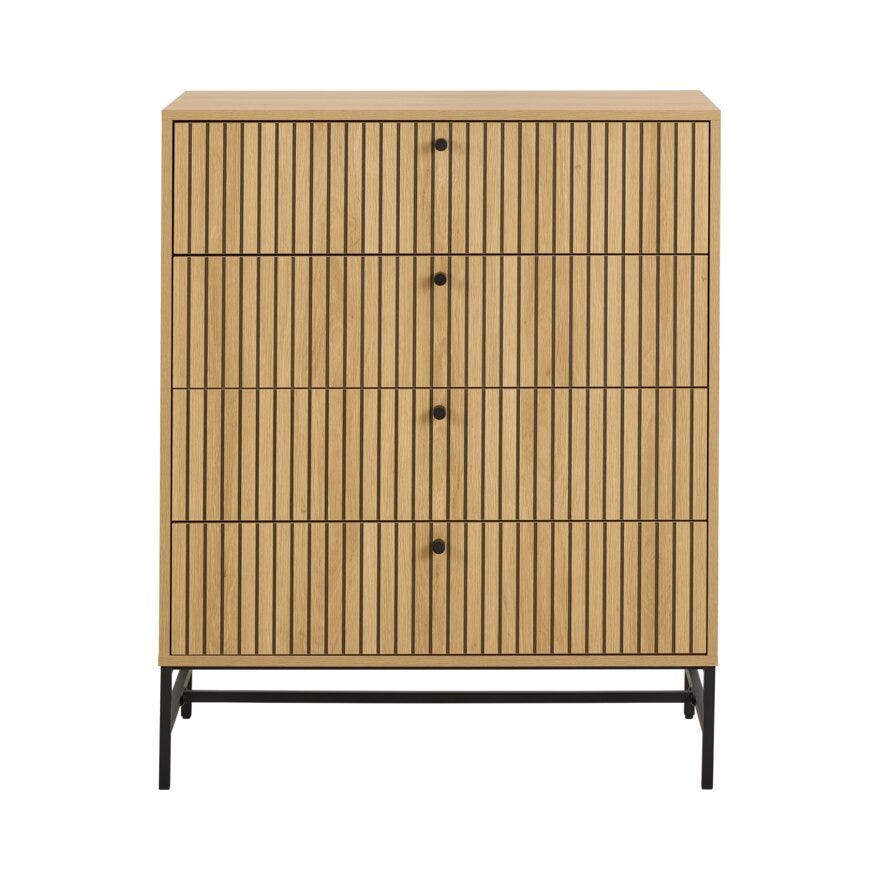 VINSTRA Kommode 81x40 cm i Beige/natur