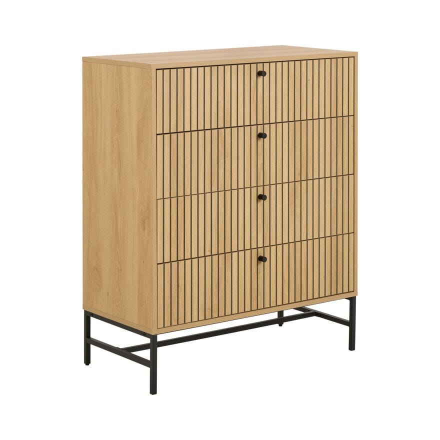 VINSTRA Kommode 81x40 cm i Beige/natur