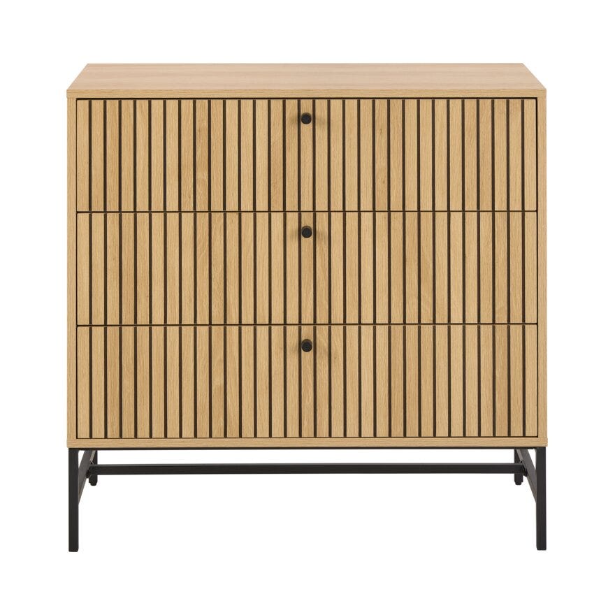 VINSTRA Kommode 81x40 cm i Beige/natur
