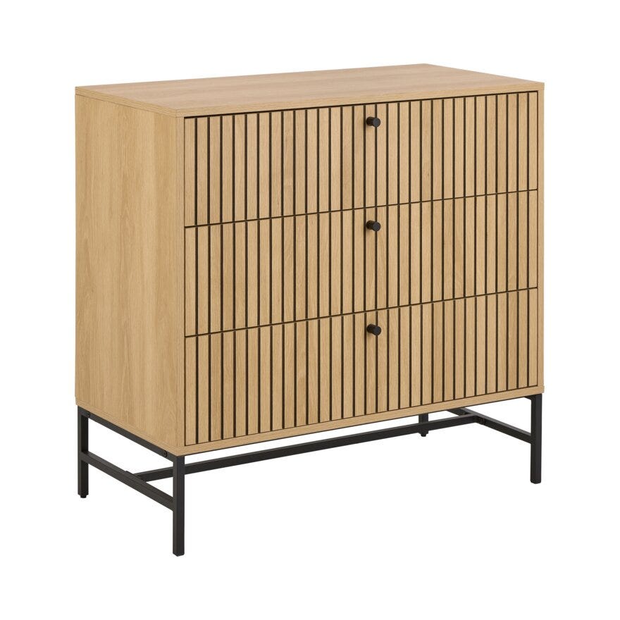 VINSTRA Kommode 81x40 cm i Beige/natur