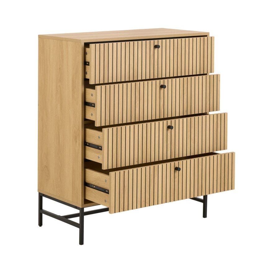 VINSTRA Kommode 81x40 cm i Beige/natur