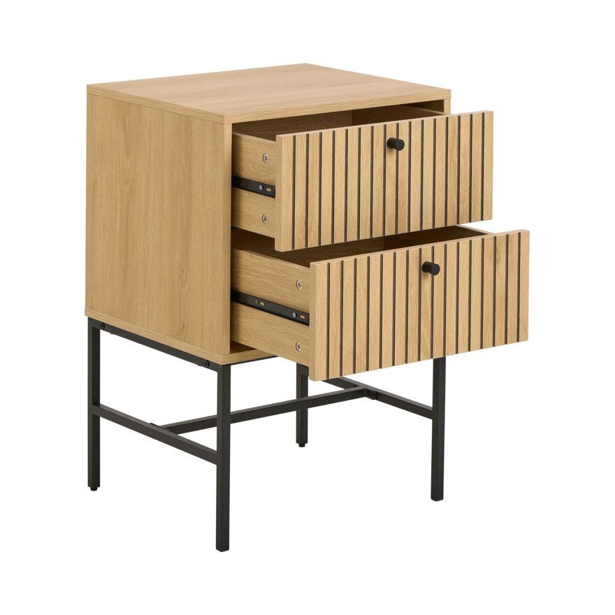 VINSTRA Nattbord 46x40 cm i Beige/natur