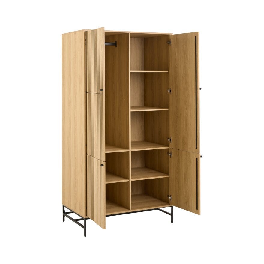 VINSTRA Garderobeskap 99x60 cm i Beige/natur