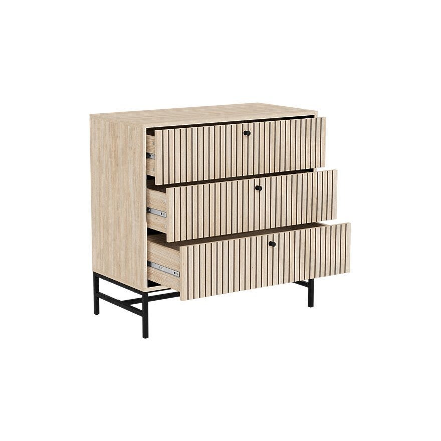 VINSTRA Kommode 81x40 cm i Beige/natur