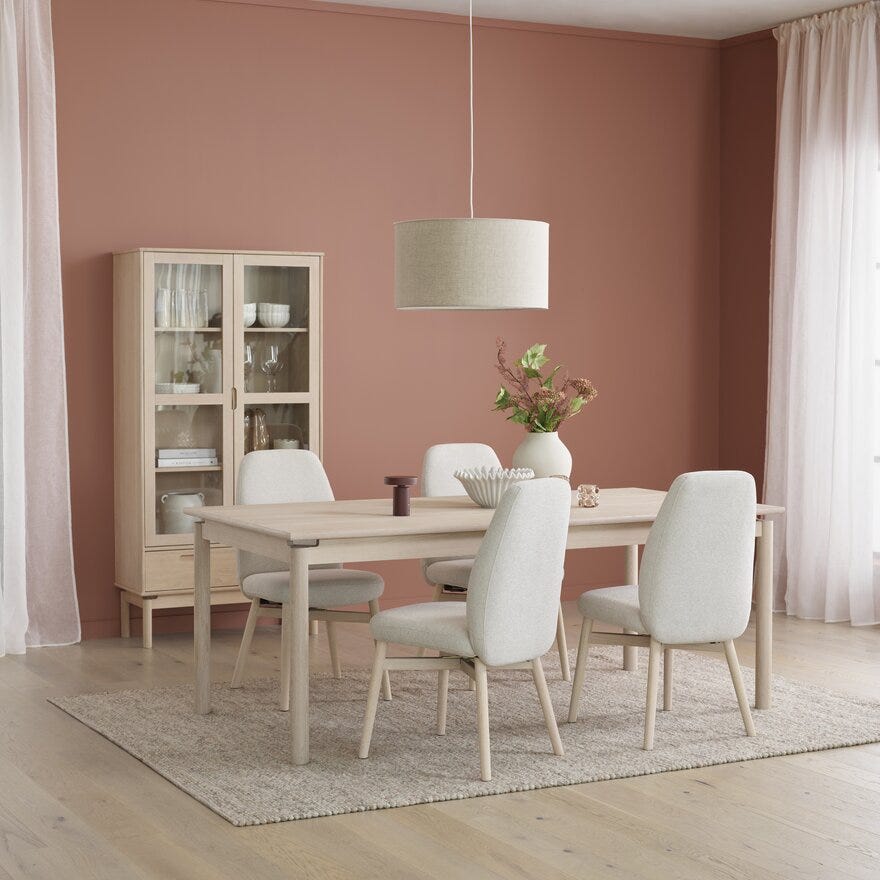 WOLIN Vitrineskap 90x40 cm i Beige/natur