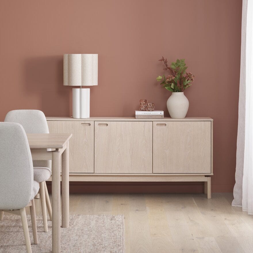 WOLIN Skjenk 180x40 cm i Beige/natur