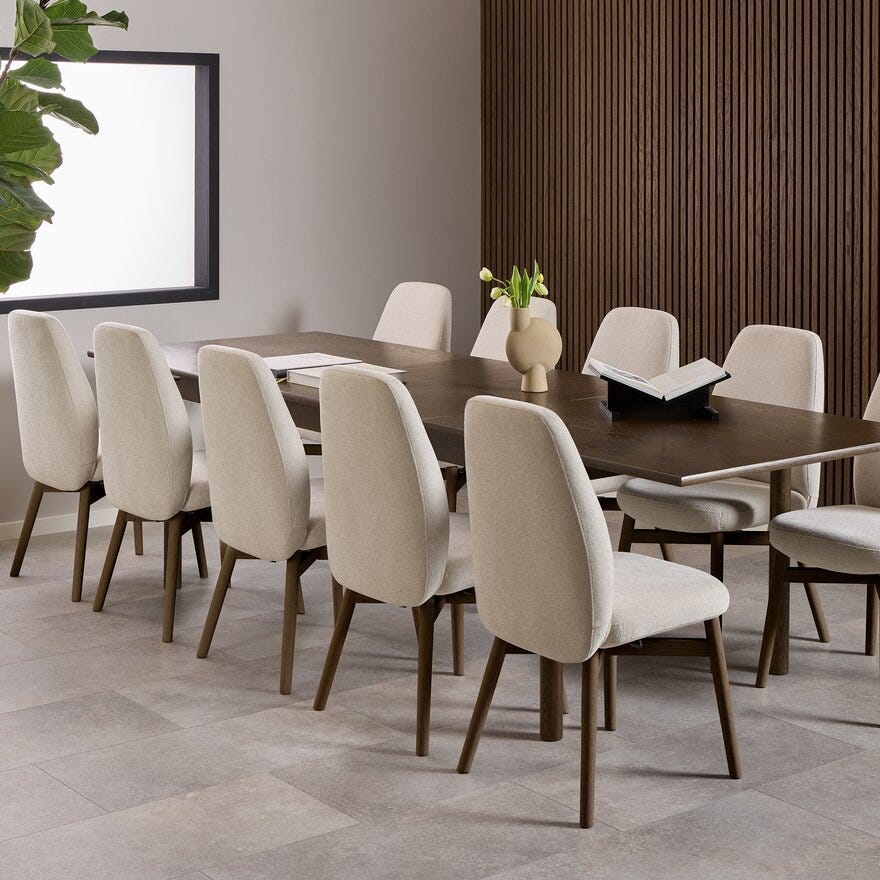 ATLAS Spisestol i Beige/natur