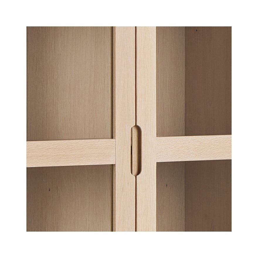 WOLIN Vitrineskap 90x40 cm i Beige/natur