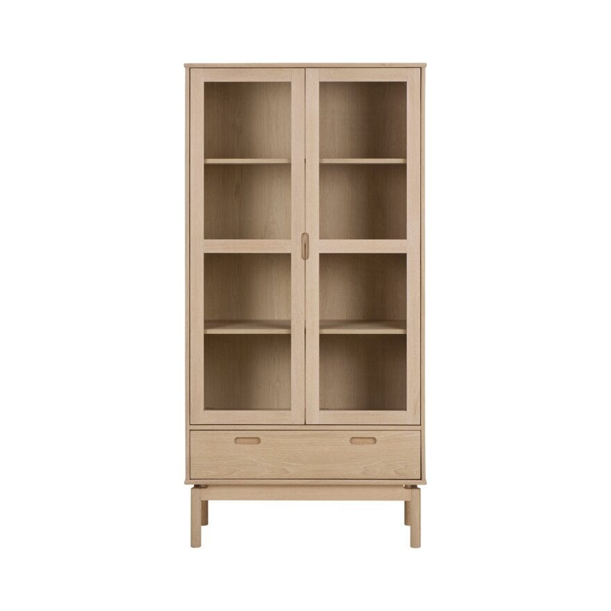 WOLIN Vitrineskap 90x40 cm i Beige/natur