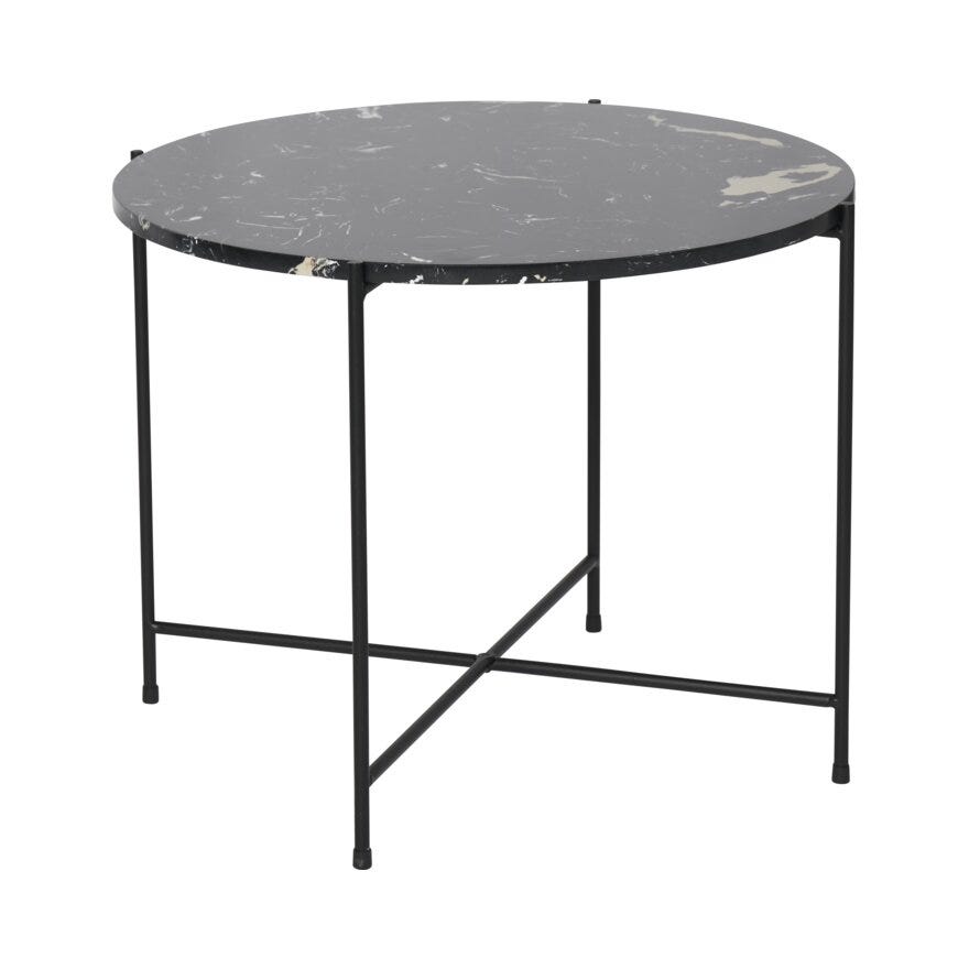 AVILA Sofabord Ø52 cm i Svart