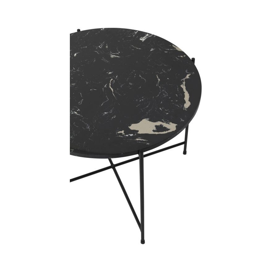 AVILA Sofabord Ø52 cm i Svart