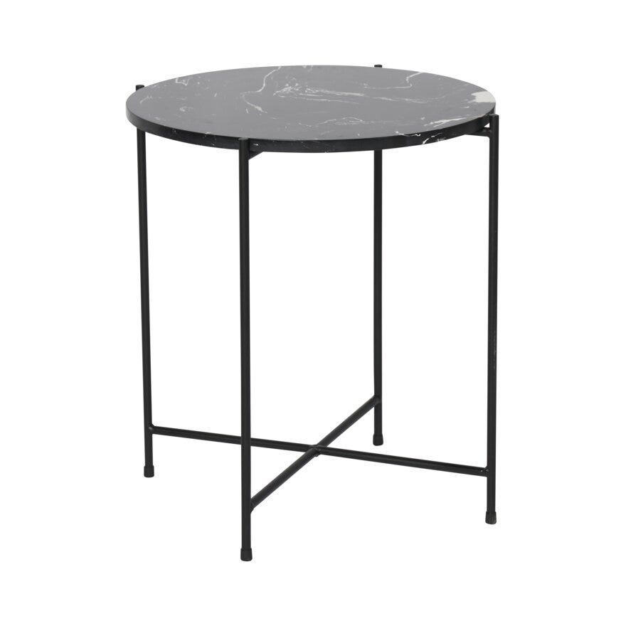 AVILA Sofabord Ø52 cm i Svart
