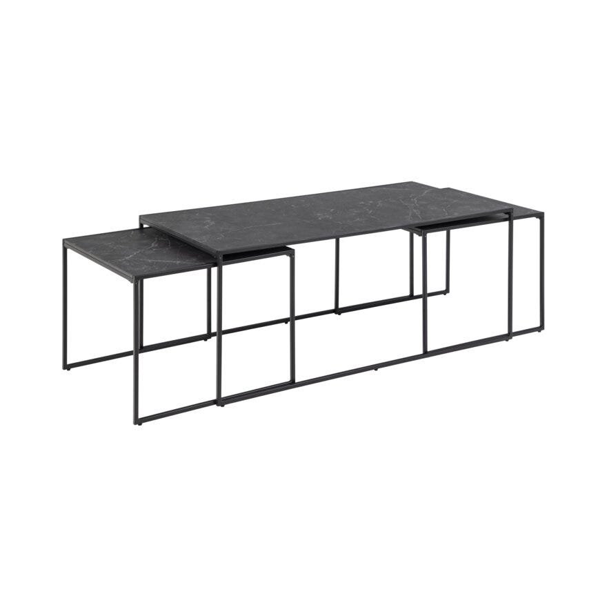 INFINITY Sofabordsett 60x120 cm i Svart