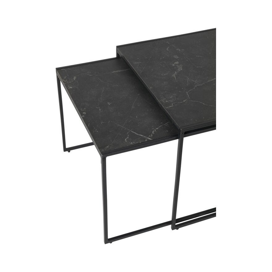 INFINITY Sofabordsett 60x120 cm i Svart