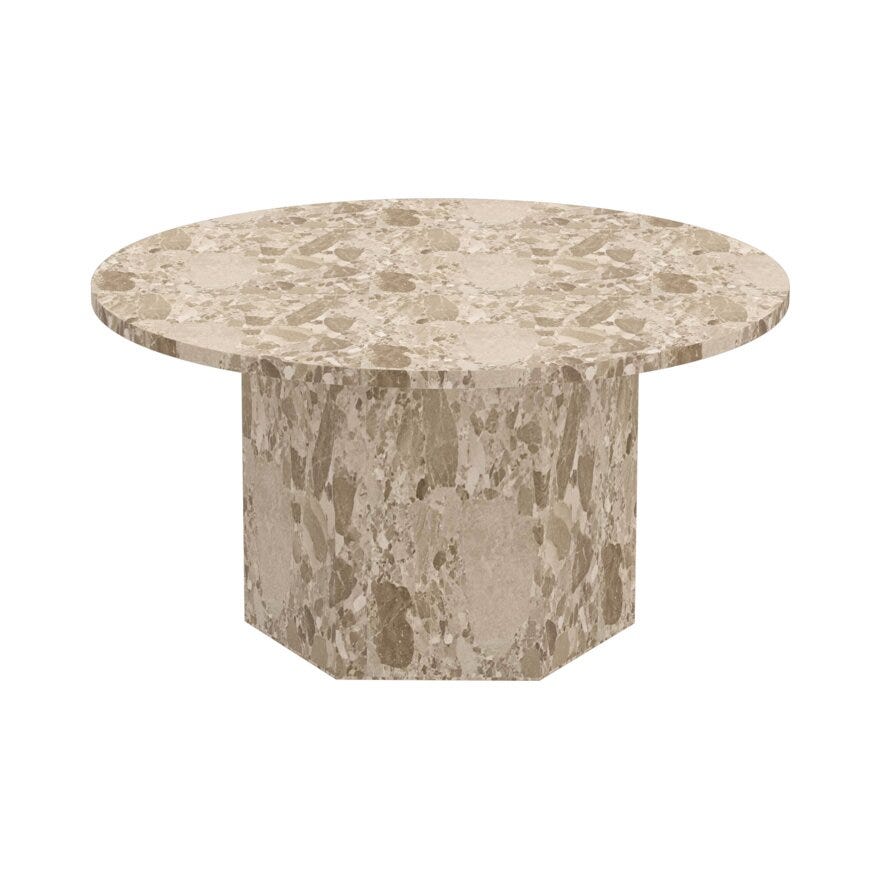 NAXOS Sofabord Ø80 cm i Beige/natur
