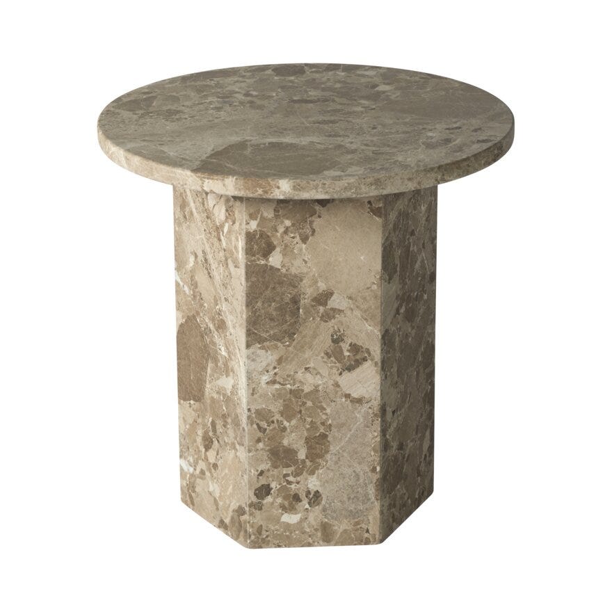NAXOS Pidestall Ø50 cm i Beige/natur