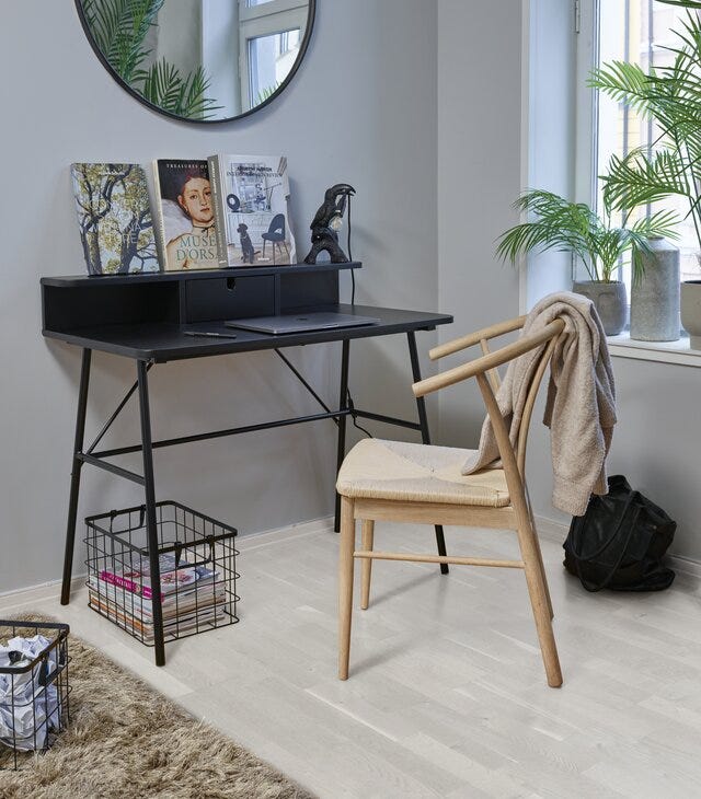 PASCAL Skrivebord B:100 cm i Svart