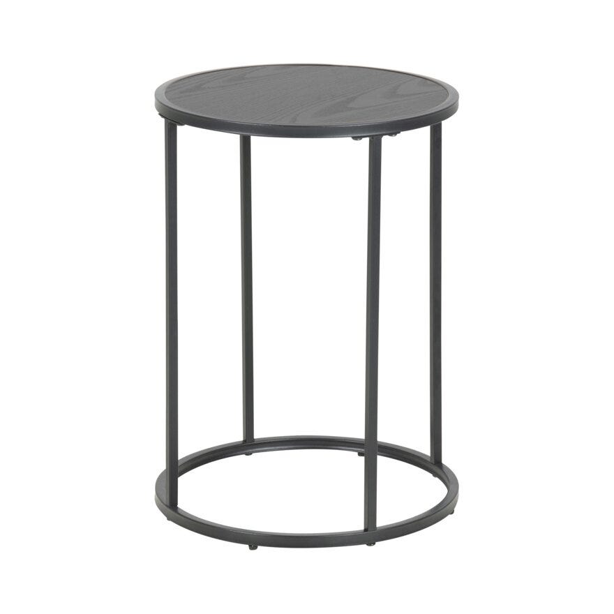SEAFORD Sidebord Ø40 cm i Svart