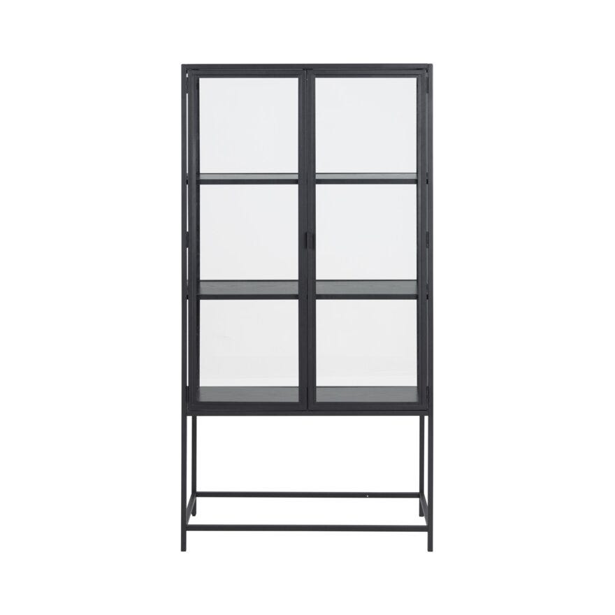 SEAFORD Vitrineskap B:75 cm i Svart