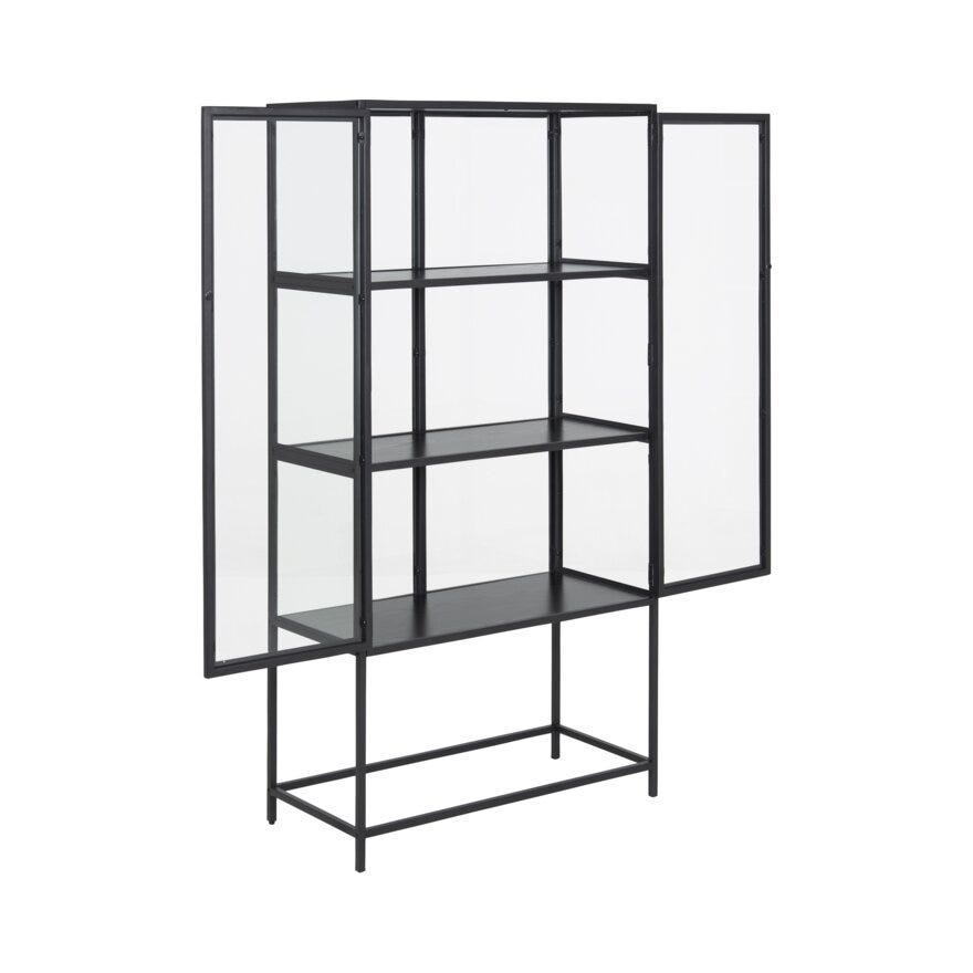 SEAFORD Vitrineskap B:75 cm i Svart