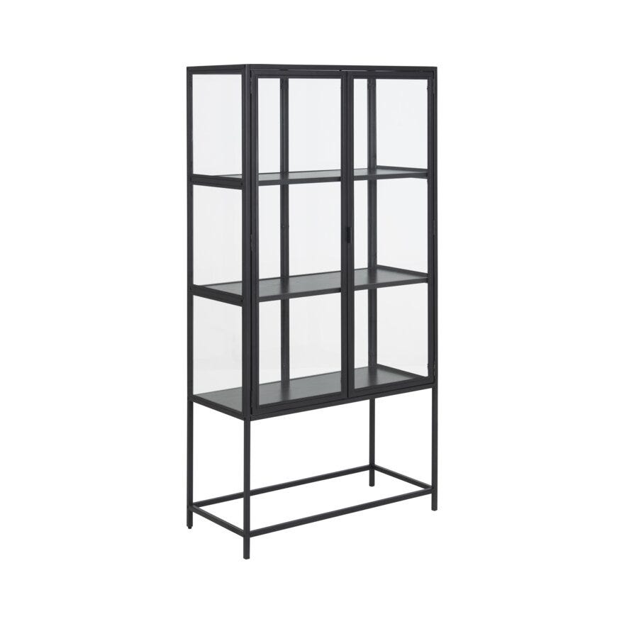 SEAFORD Vitrineskap B:75 cm i Svart