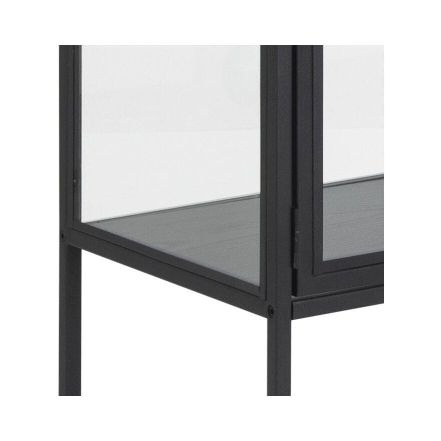 SEAFORD Vitrineskap B:75 cm i Svart