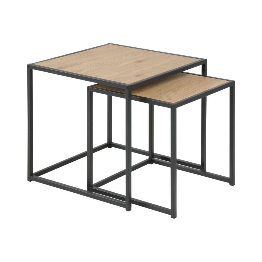 SEAFORD Sofabordsett 50x50 cm i Beige/natur
