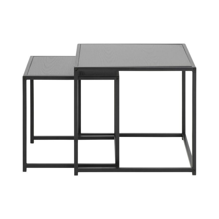 SEAFORD Sofabordsett 50x50 cm i Svart