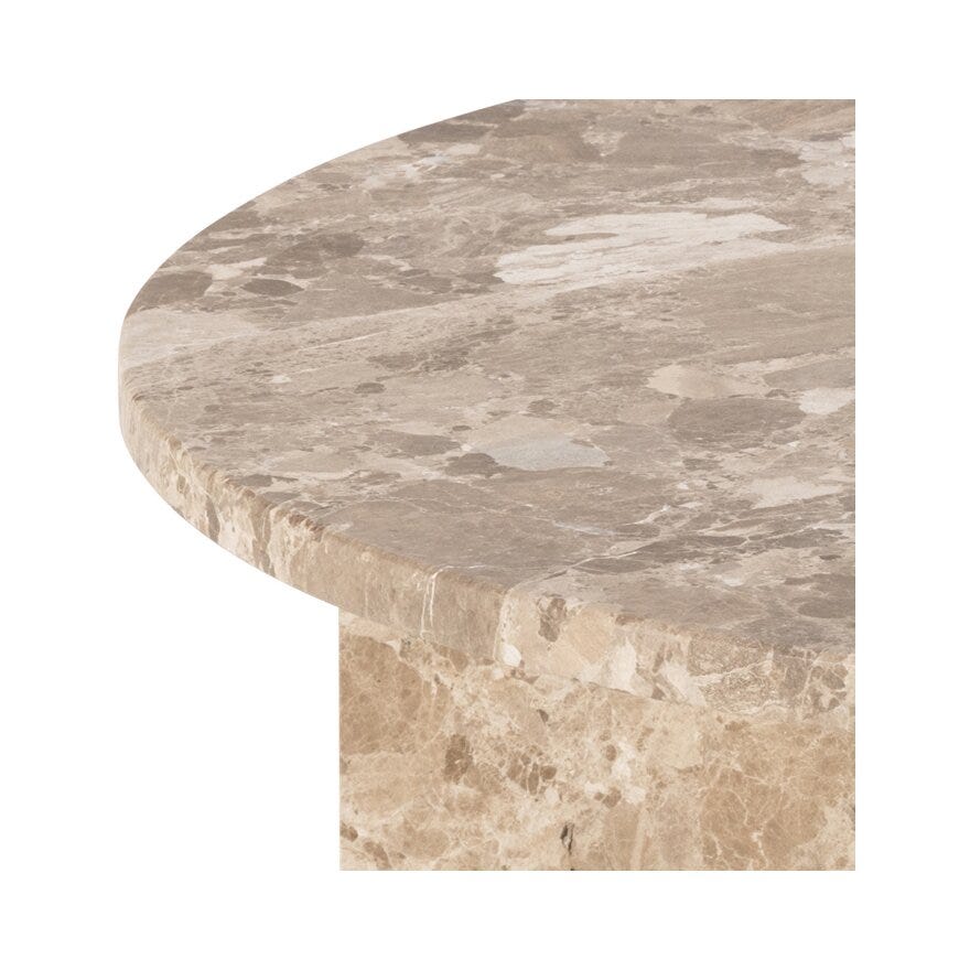 VEGA Sofabord Ø90 cm i Beige/natur