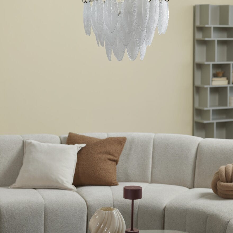 Aneta Lighting ADRIANA Lysekrone Ø43 cm i Hvit