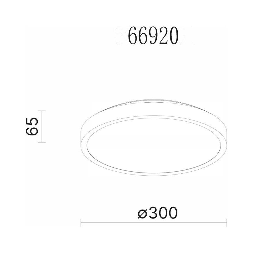 ANILLO Takplafond Ø30 cm i Hvit