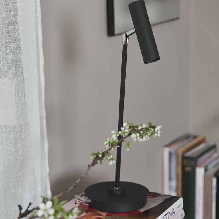 Aneta Lighting ARTIC Leselampe bord H52 cm i Svart