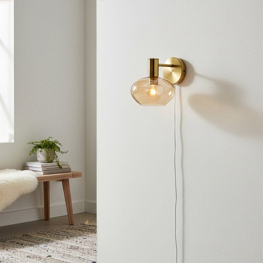 BELL Vegglampe H17 cm i Gul