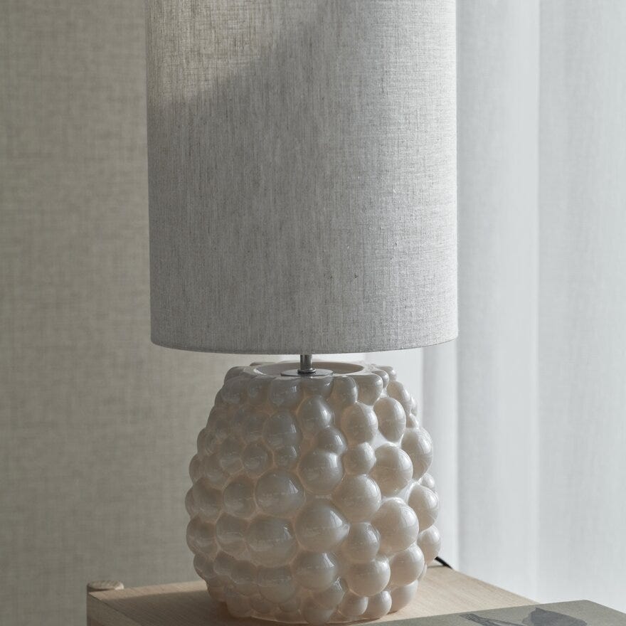 BUBBLES Bordlampe H48 cm i Hvit