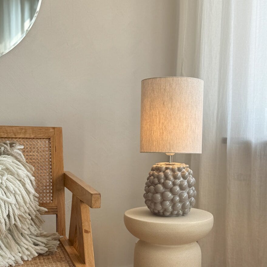 BUBBLES Bordlampe H48 cm i Hvit