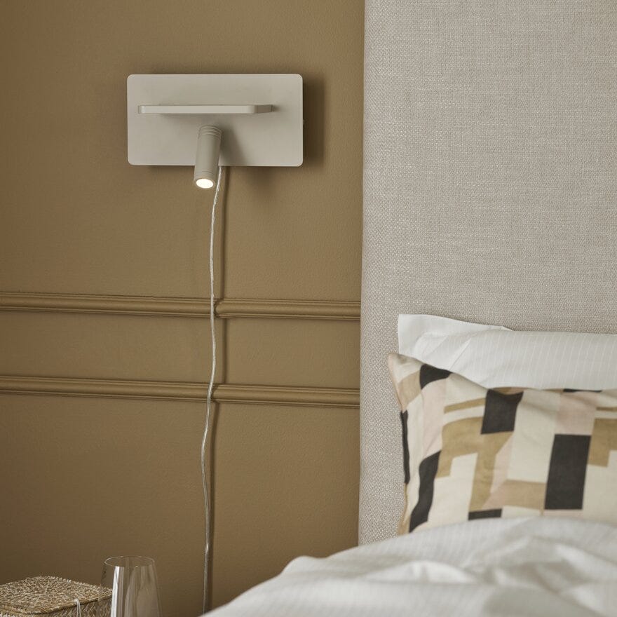 Aneta Lighting CARGADOR Vegglampe H11 cm i Beige/natur