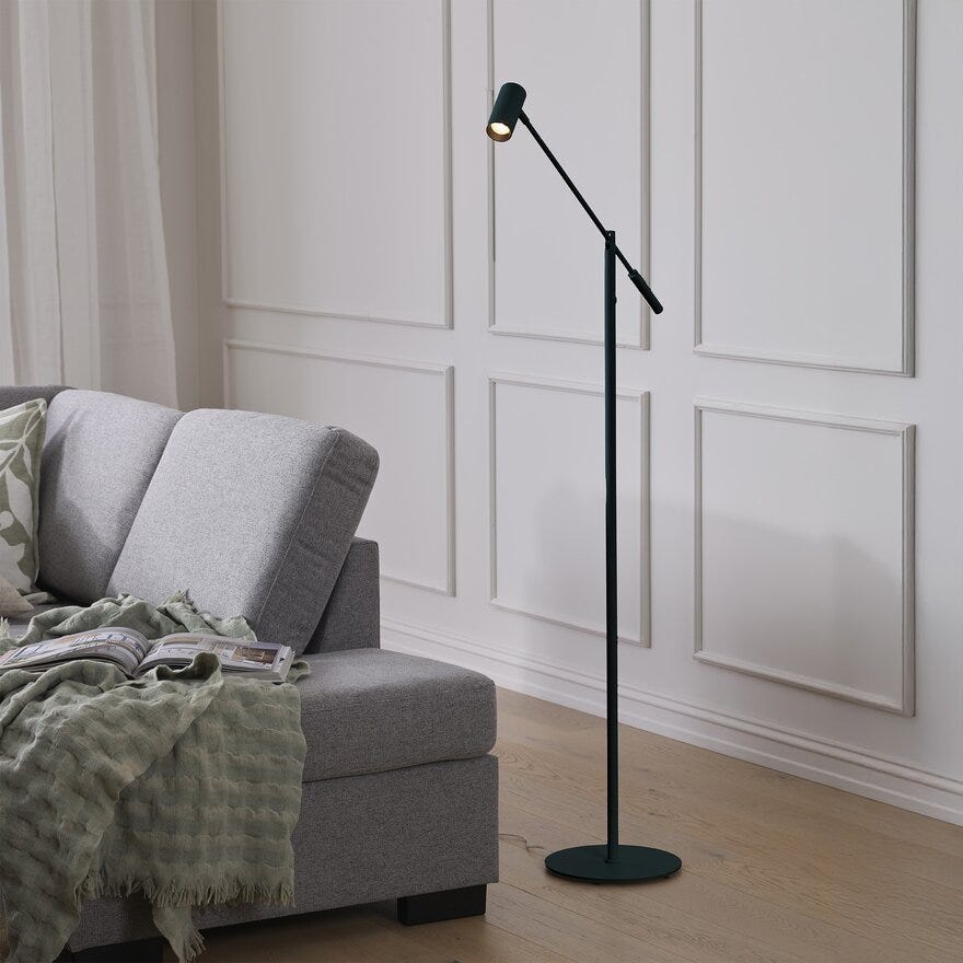 Aneta Lighting CONCORD Gulvlampe H130 cm i Svart