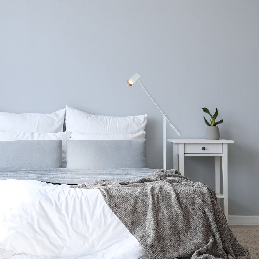 Aneta Lighting CONCORD Gulvlampe H130 cm i Hvit