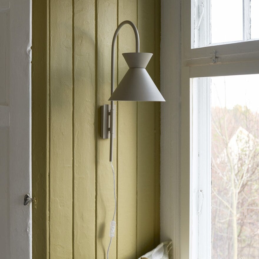 Aneta Lighting CONI Vegglampe H54 cm i Beige/natur